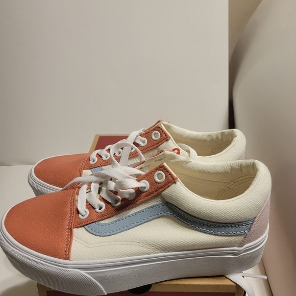 Vans Old Skool Pastel Twill Platform Women Shoes - Picture 6 of 16